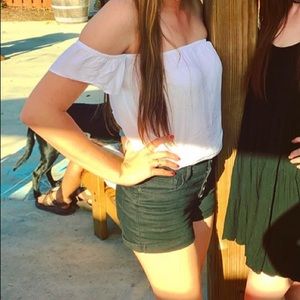 White Off the Shoulder Top